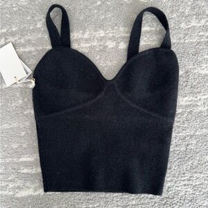 Aritzia Wilfred Black Knit Sicily Top